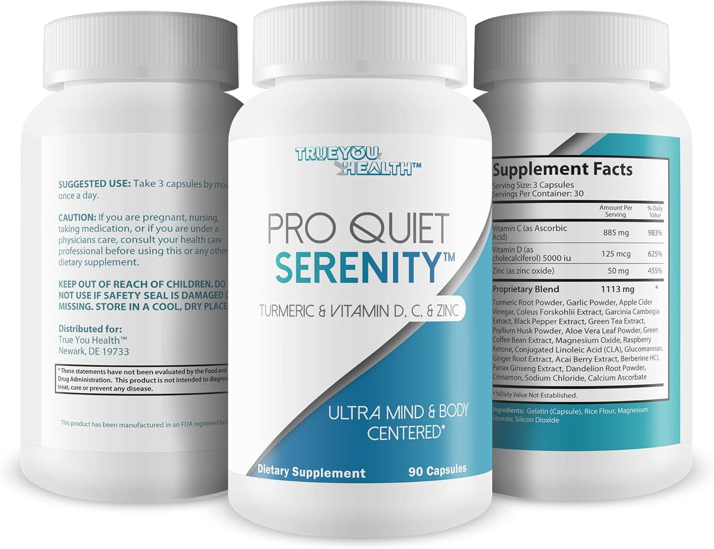 Natural Stress Relief Supplement for Calming Mind and Body - Mood Support Formula for Men & Women - Promotes Relaxation and Mood Balance - Quiet Serenity Mood Support Formula