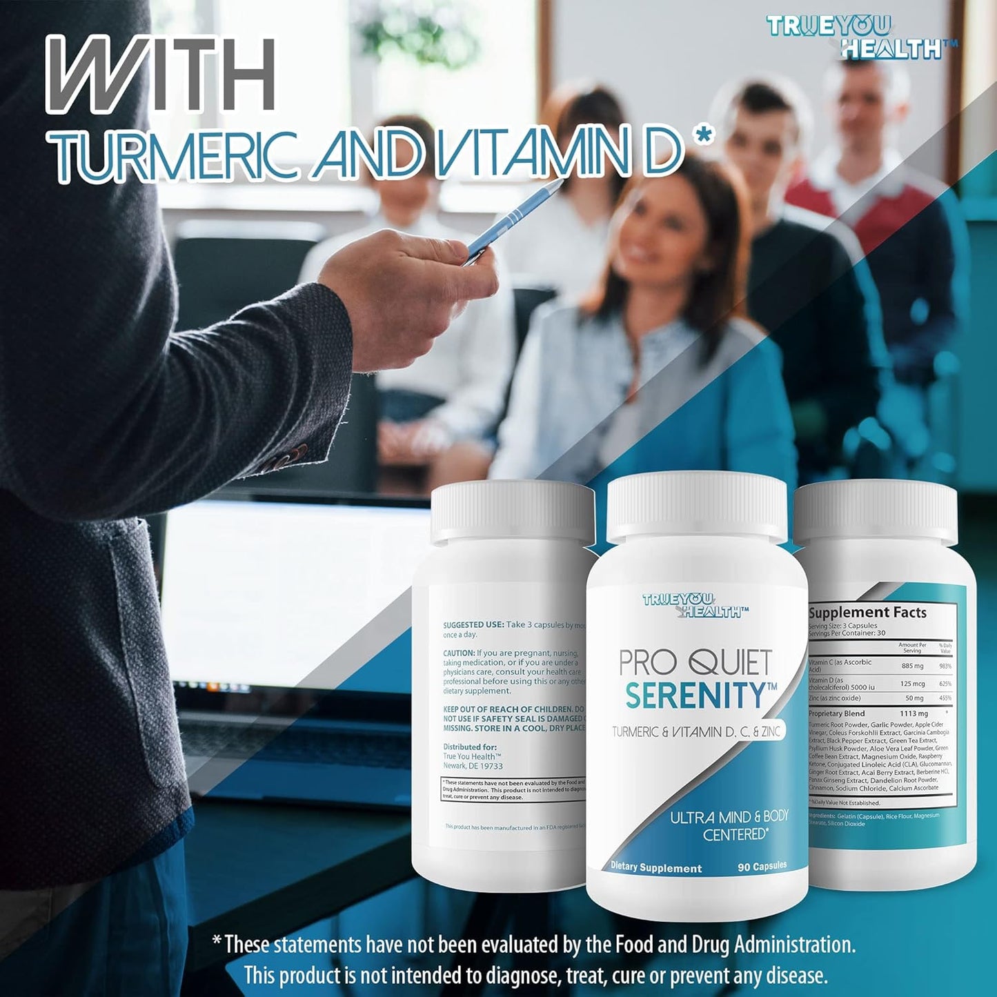 Natural Stress Relief Supplement for Calming Mind and Body - Mood Support Formula for Men & Women - Promotes Relaxation and Mood Balance - Quiet Serenity Mood Support Formula