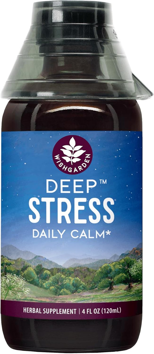 Natural Stress Relief Supplement with Ashwagandha Root - Herbal Tincture for Adrenal Support - Fast-Acting Liquid Formula with Adaptogens - 4oz