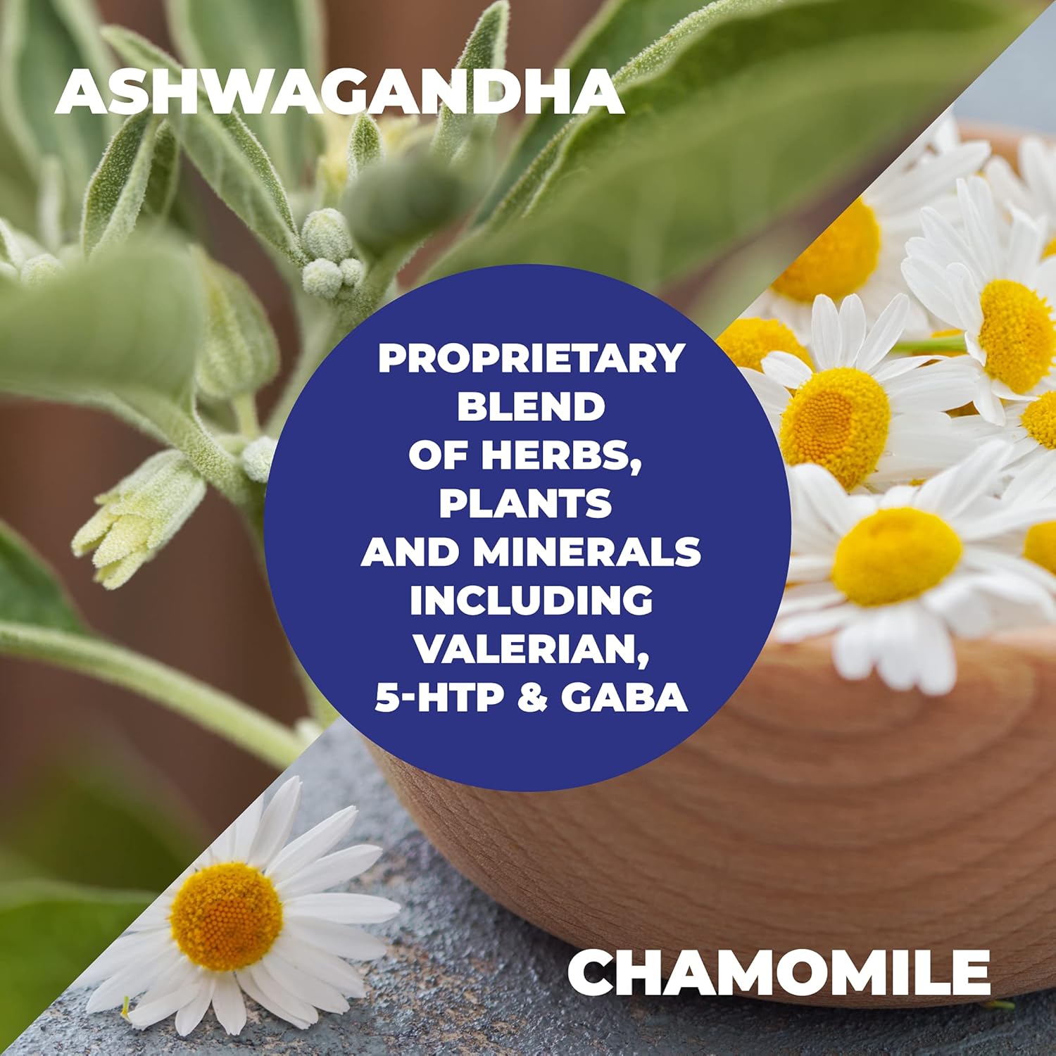 Natural Stress Relief Supplement with Ashwagandha, Valerian, St John’s Wort, GABA & B-Vitamins - Promotes Relaxation, Sleep, Calm & Balanced Mood. Vegan & Non-GMO, 60 Capsules.