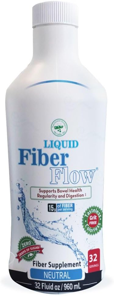 Natural Sugar-Free Prebiotic Inulin Fiber Supplement for Intestinal Balance - Liquid Fiber Flow Drink by Nutritional Designs ND Labs