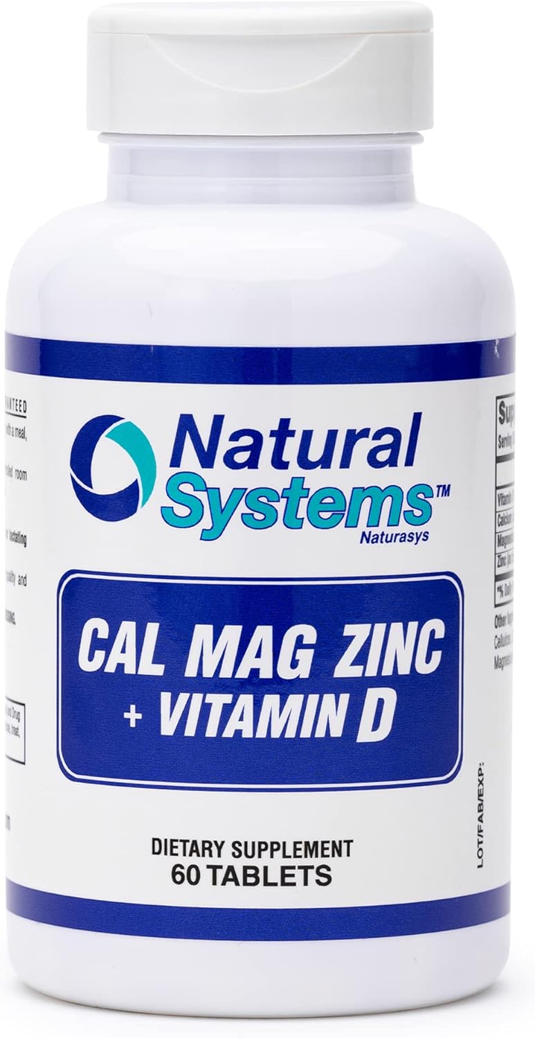Natural Systems Naturasys Calcium Magnesium Zinc Vitamin D Supplement - 60 Tablets for Immune Support