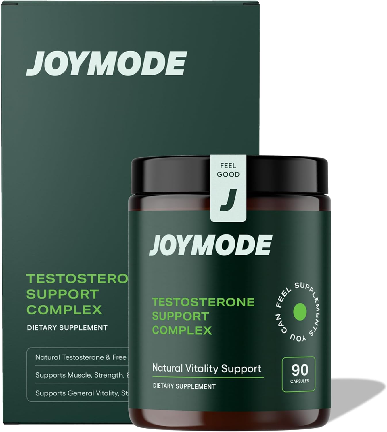 Natural Testosterone Support Complex for Men with Ashwagandha, DIM, Magnesium, Zinc, and Boron - 90ct Supplement by JOYMODE