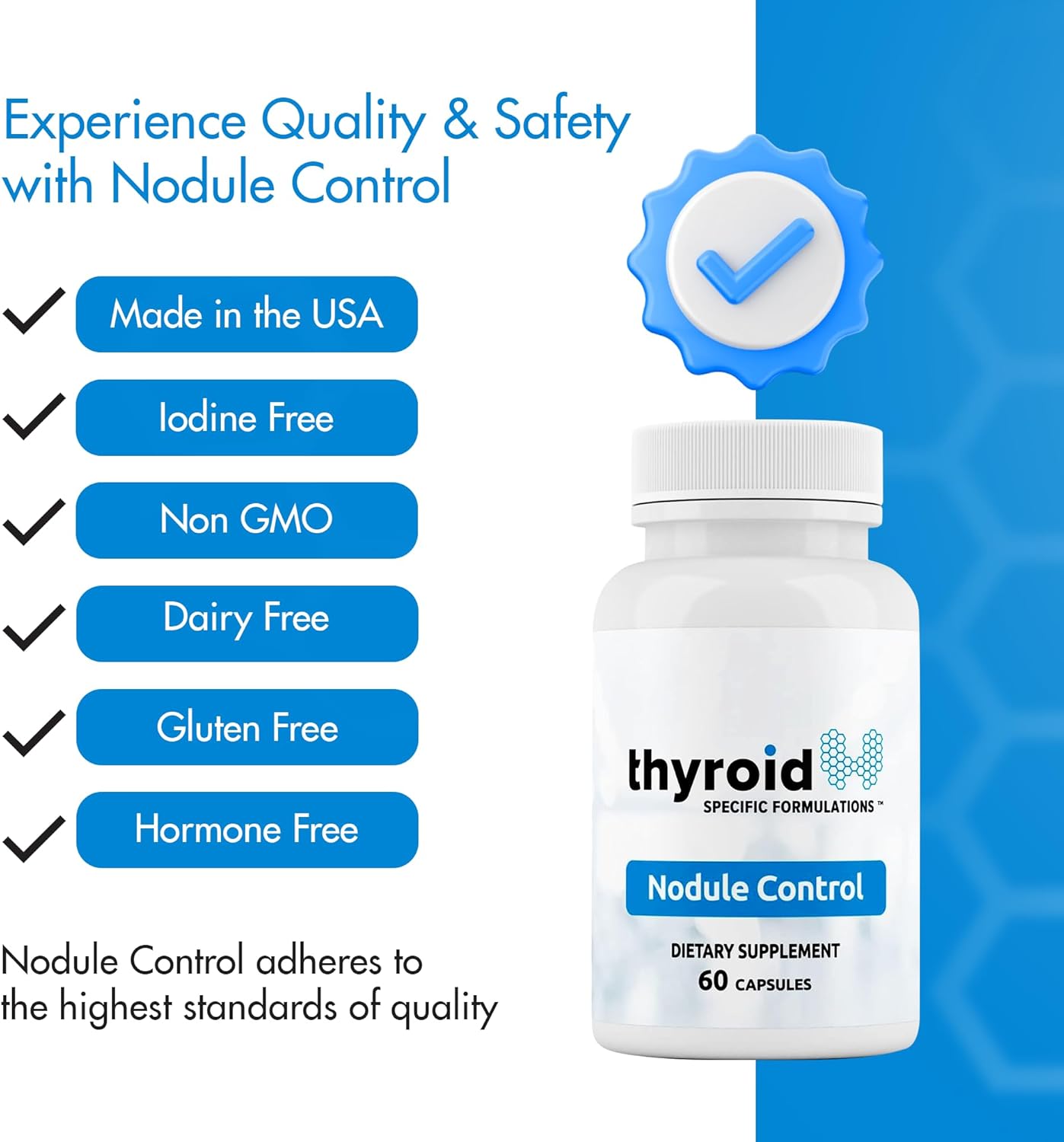 Natural Thyroid Nodule Control with Spirulina, Boswellia, Turmeric, Inositol, Selenium, Prunella - Doctor Formulated Thyroid Support Formula