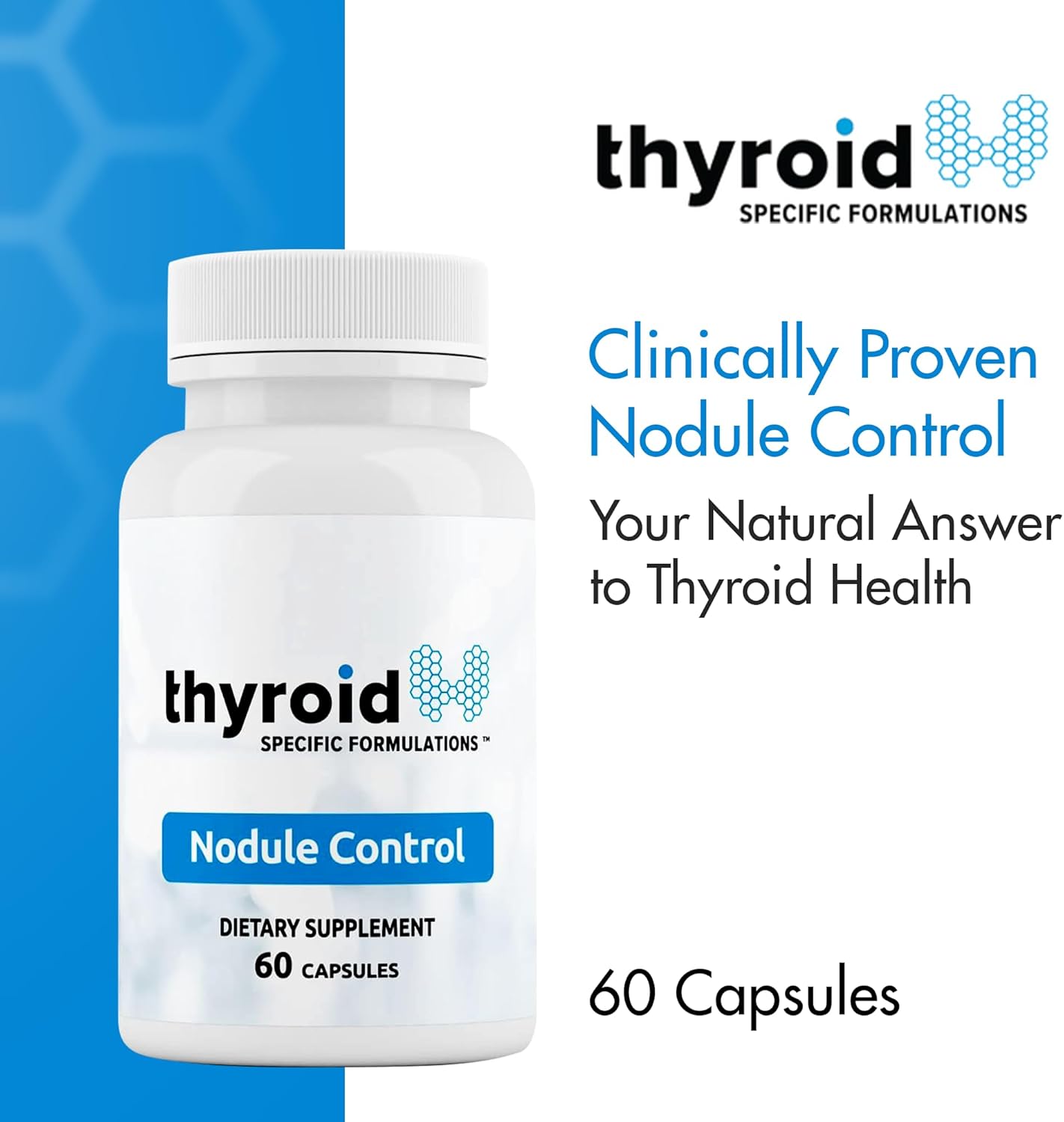 Natural Thyroid Nodule Control with Spirulina, Boswellia, Turmeric, Inositol, Selenium, Prunella - Doctor Formulated Thyroid Support Formula