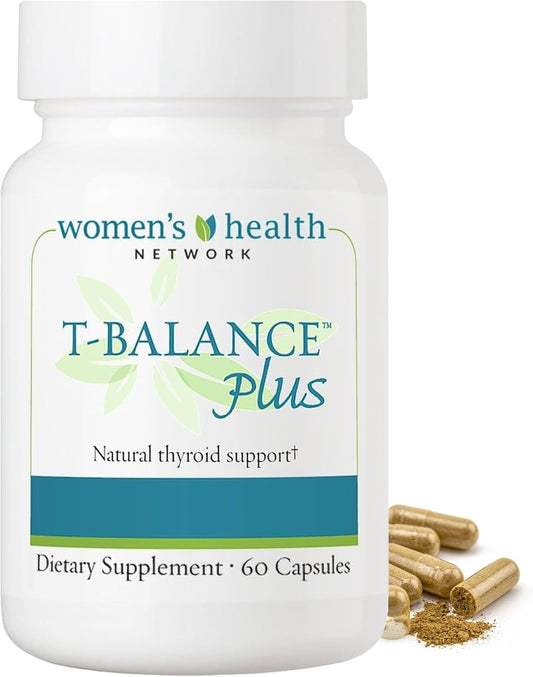 Natural Thyroid Supplement for Women - T-Balance Plus by Women's Health Network, 60 Capsules for Subclinical Hypothyroidism