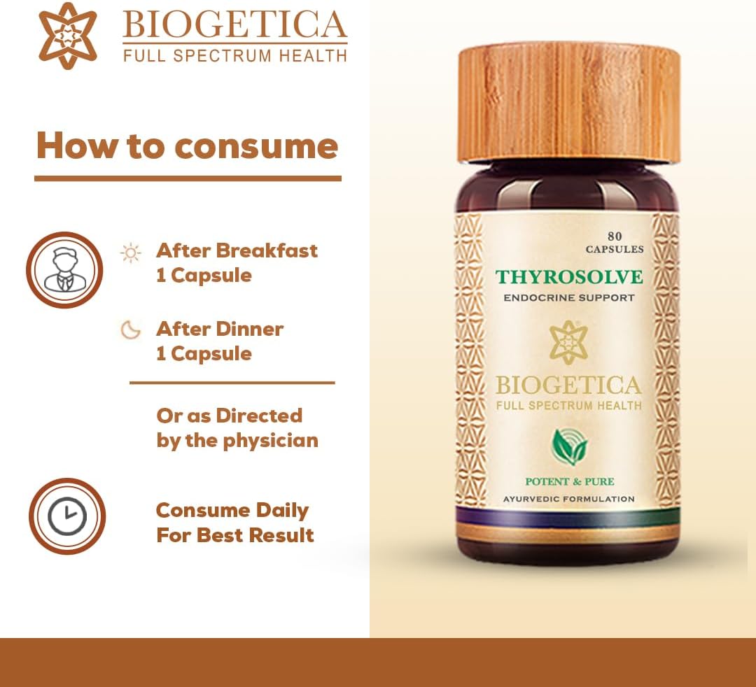 Natural Thyroid Support Supplement - Vegan Ayurveda Formula - GMO-Free - 80 Capsules