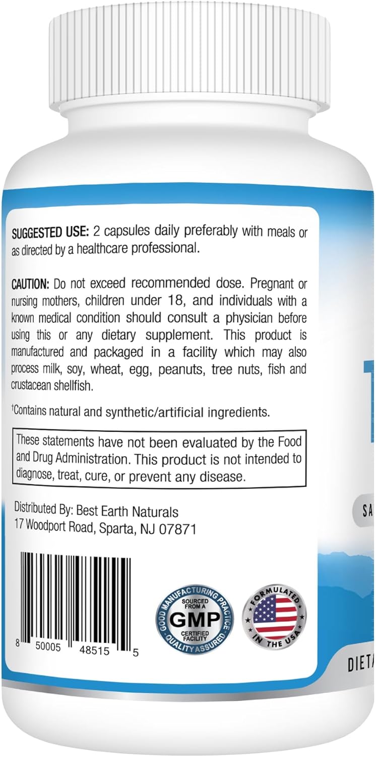 Natural Thyroid Support Supplement for Women and Men - 60 Capsules by Best Earth Naturals