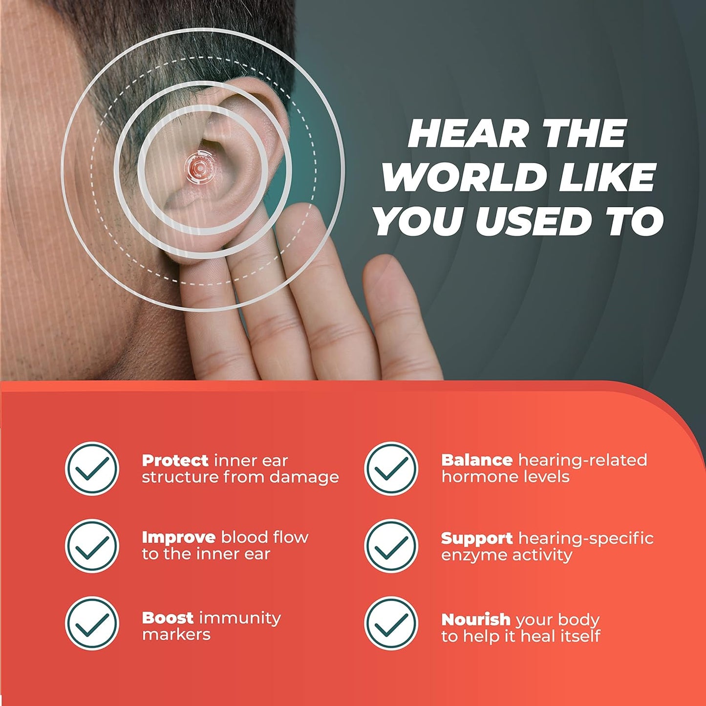 Natural Tinnitus Relief Formula with Flavonoids & Vitamins - Hearing Support Supplement for Ringing Ears - 1 Bottle by PUREHEALTH RESEARCH