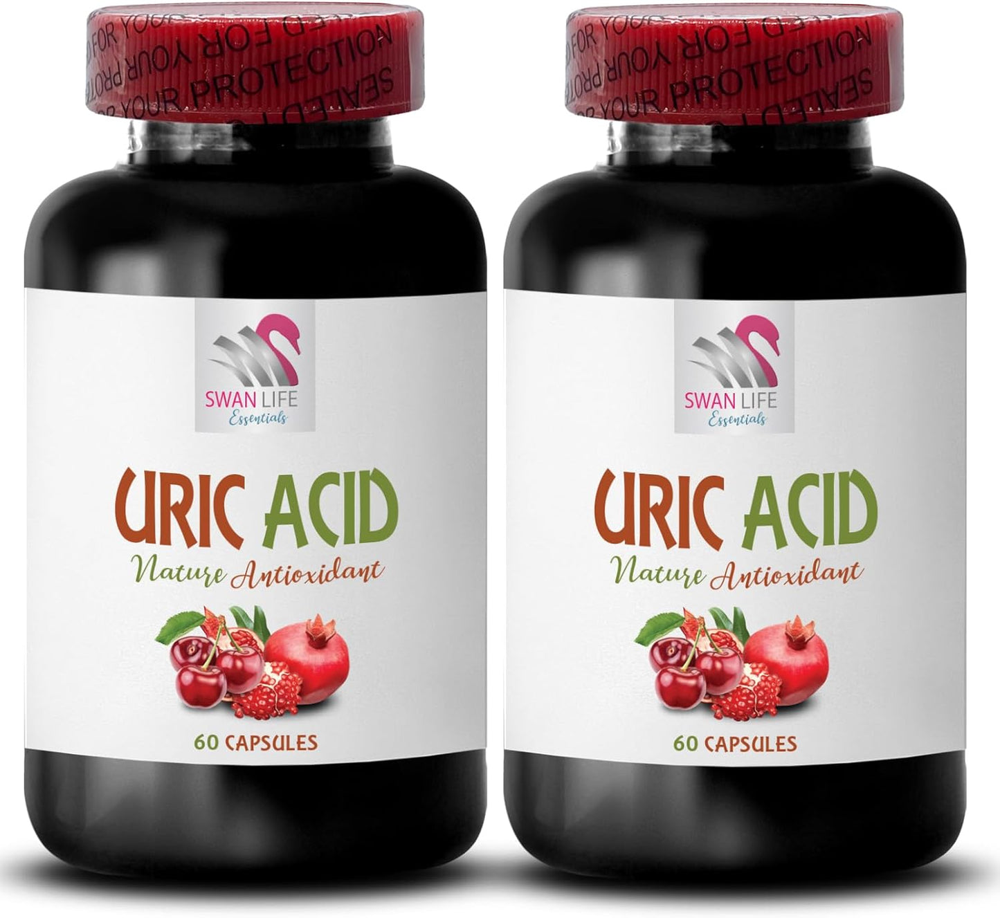 Natural Uric Acid Reduction with Cranberry & Pomegranate - 120 Capsules