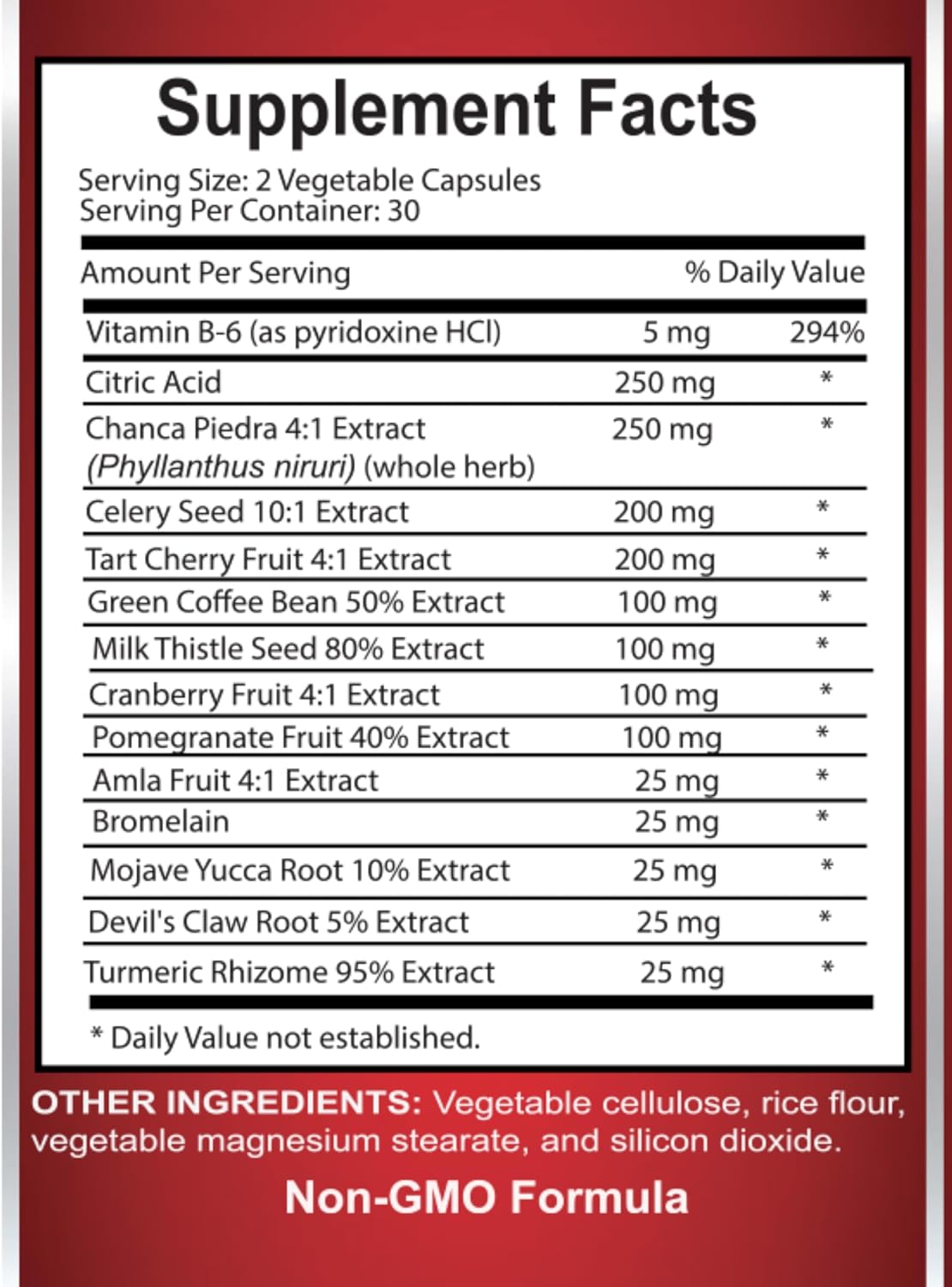 Natural Uric Acid Vitamins for Men and Women - Kidney Support Supplement with Celery Seed and Citric Acid - 60 Capsules