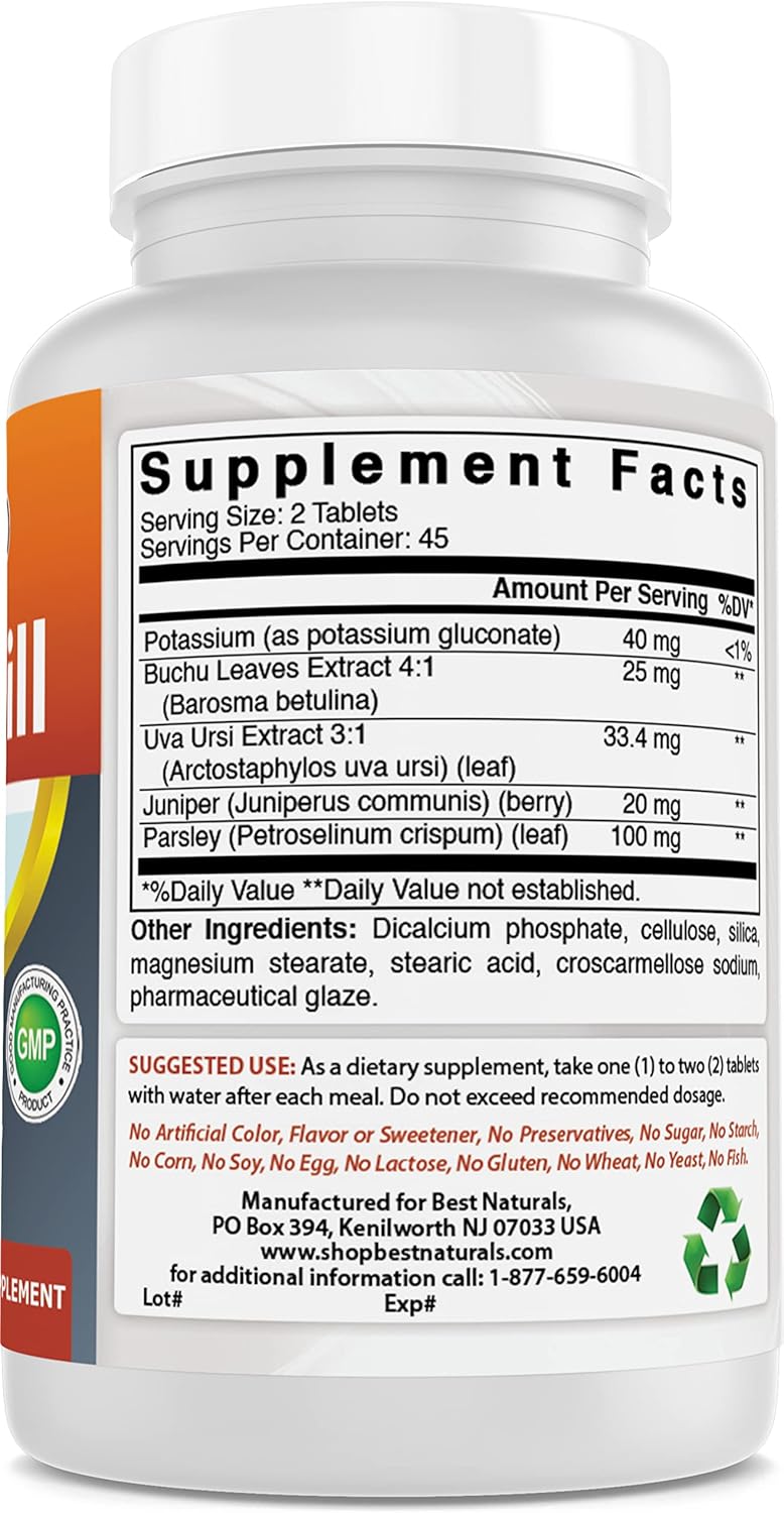 Natural Water Pill with Potassium 90 Tablets - Supports Water Retention Elimination - Diuretic Formula