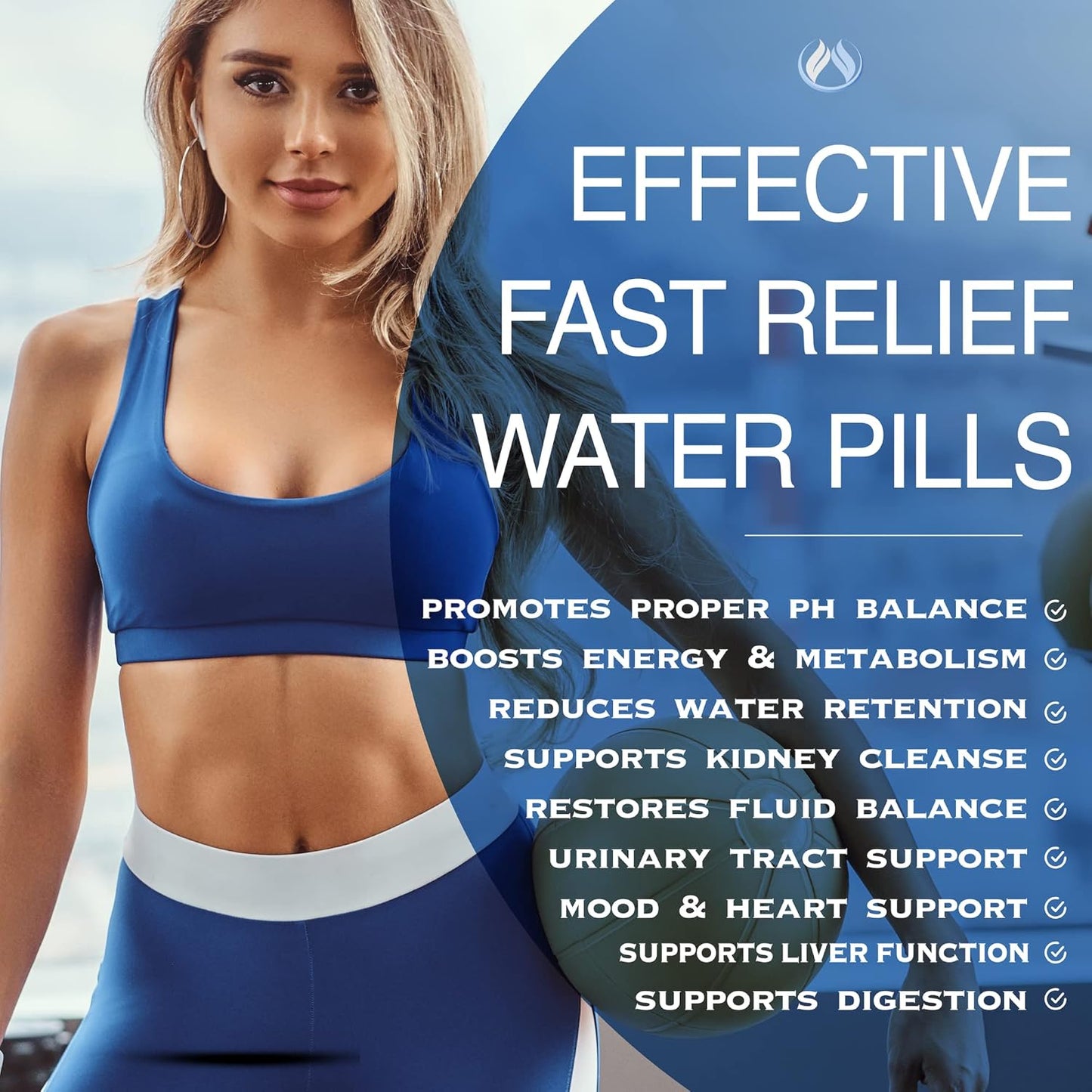 Natural Water Retention Relief Pills with Green Tea, Cranberry, Apple Cider Vinegar - Diuretic for Detox, Liver & Kidney Cleanse, Bloating & Swelling - Enclare Nutrition (3 Pack)