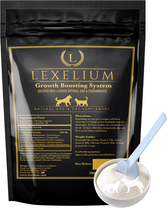 Natural Weight Gainer Supplement for Dogs & Cats - Muscle Building & Appetite Stimulation - Boost Immunity - 200g