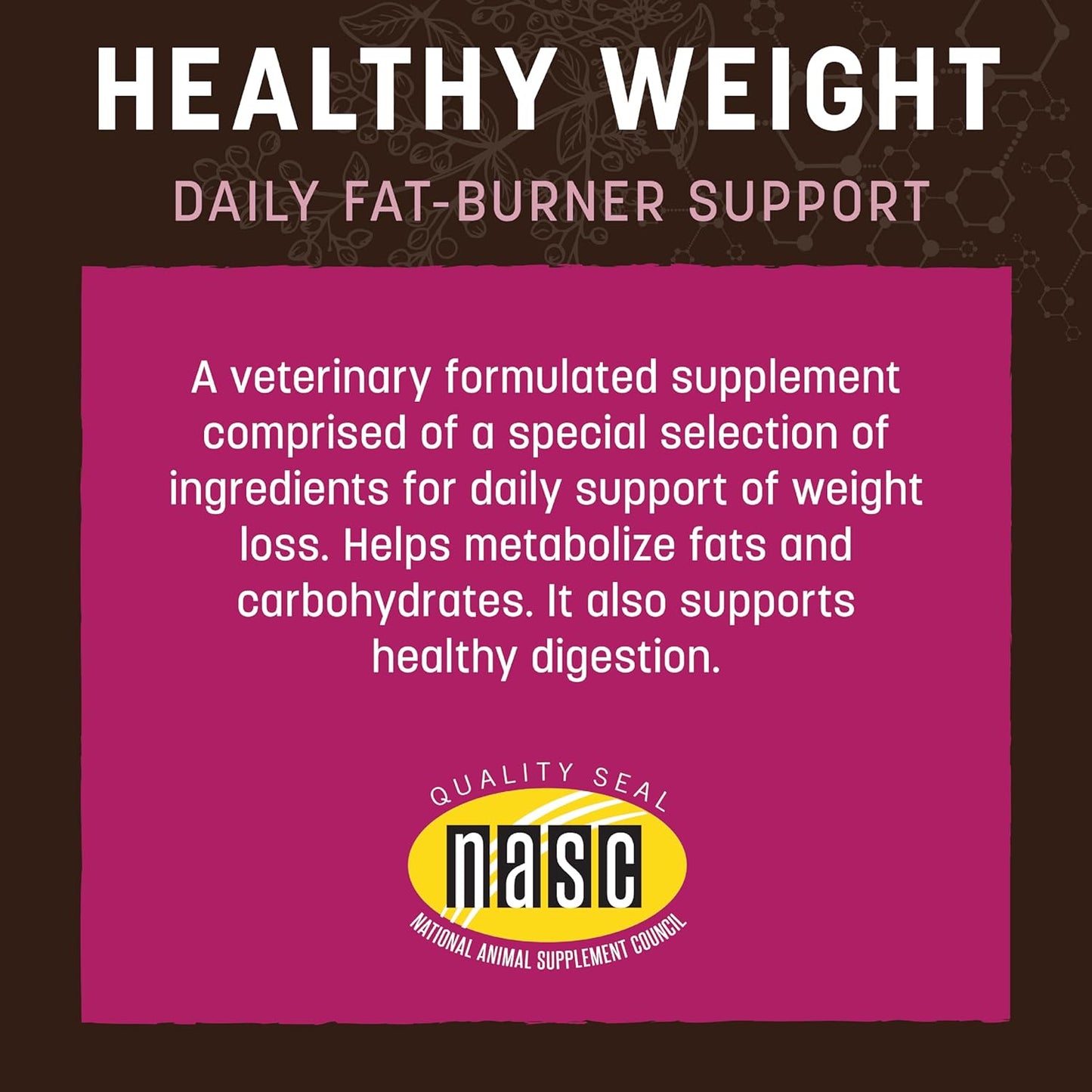 Natural Weight Management Supplement for Dogs & Cats | 8 oz | Made in USA