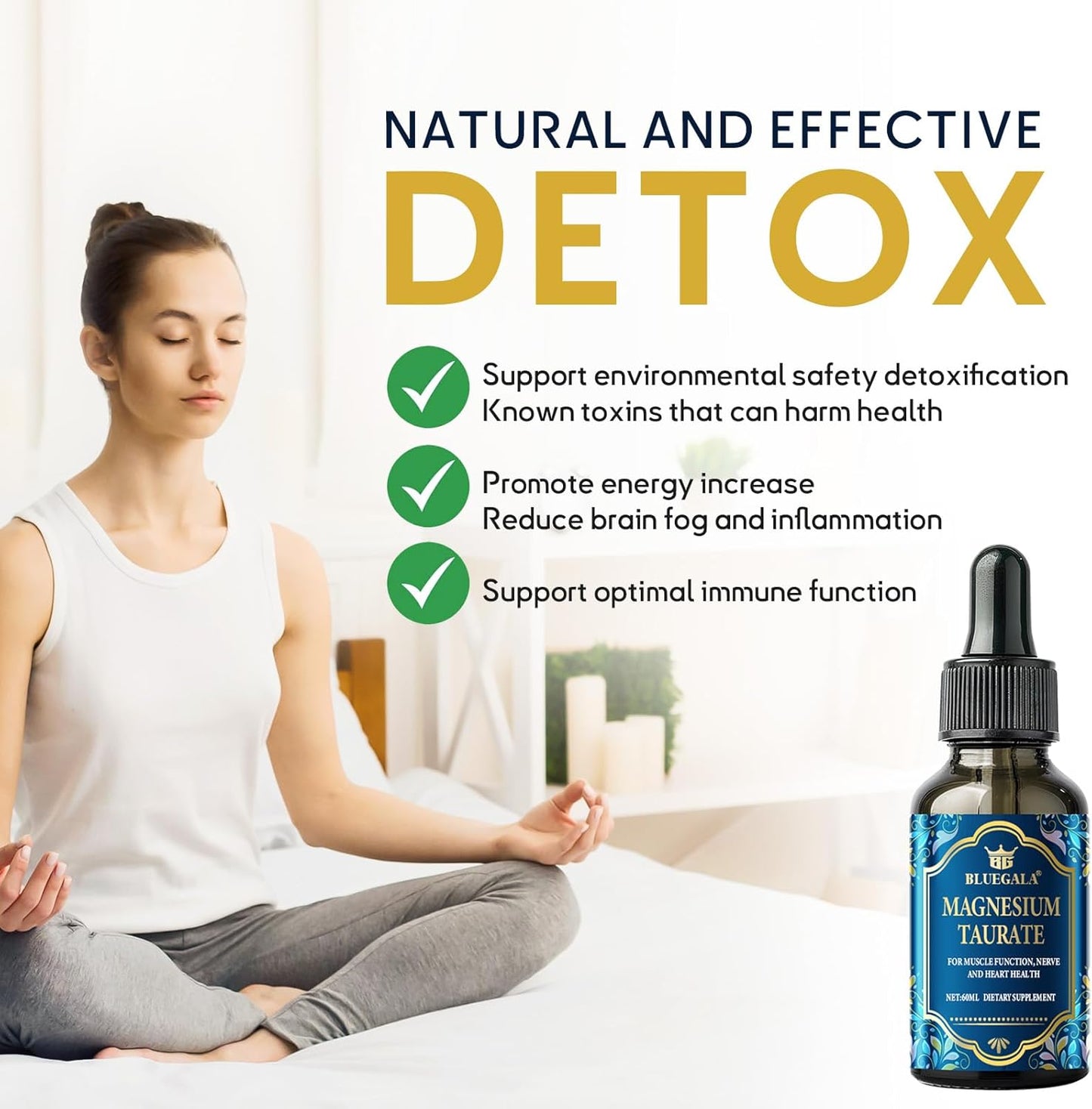 Natural Zeolite and Chlorella Detox Drops for Kids and Adults, Promotes Digestion and Immunity, 60 ml