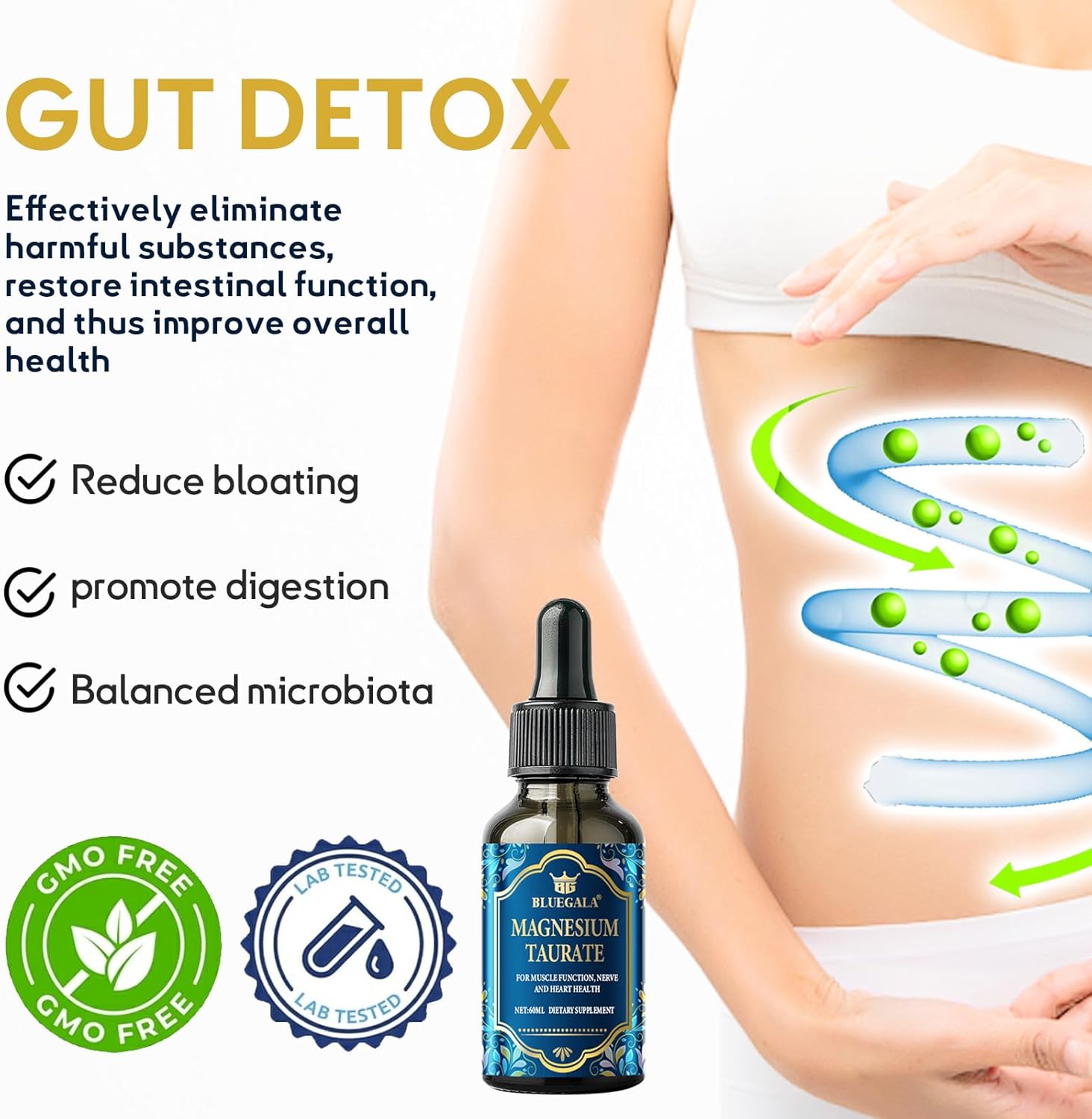 Natural Zeolite and Chlorella Detox Drops for Kids and Adults, Promotes Digestion and Immunity, 60 ml