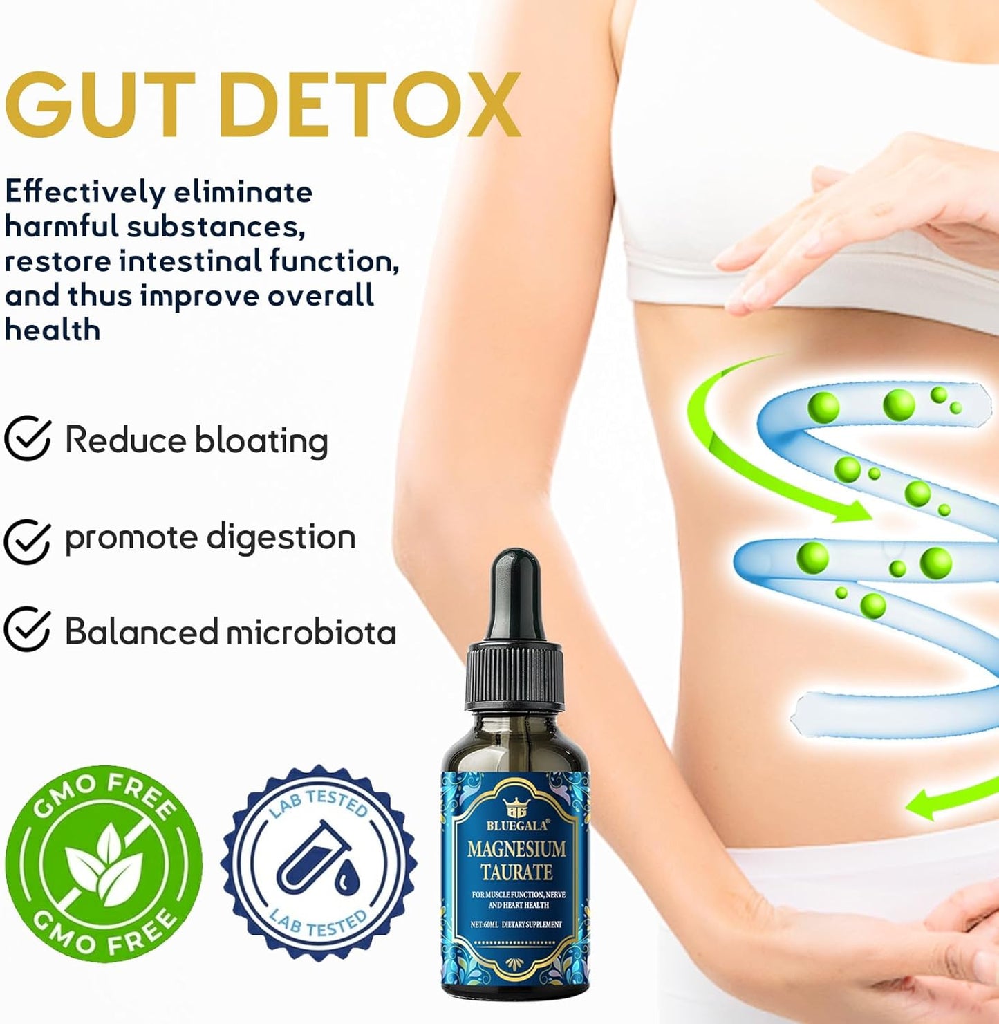 Natural Zeolite and Chlorella Detox Drops for Kids and Adults, Promotes Digestion and Immunity, 60 ml