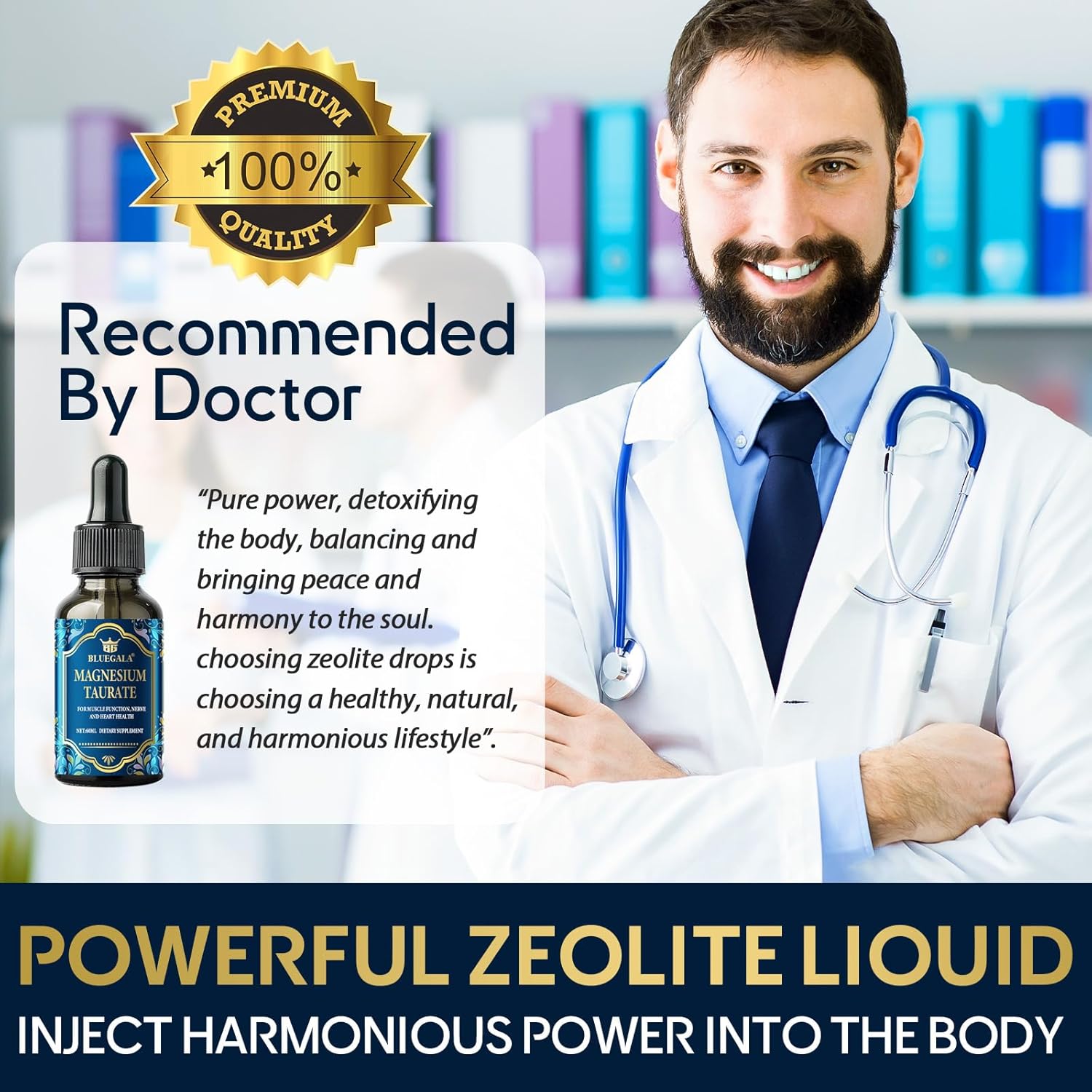 Natural Zeolite and Chlorella Detox Drops for Kids and Adults, Promotes Digestion and Immunity, 60 ml