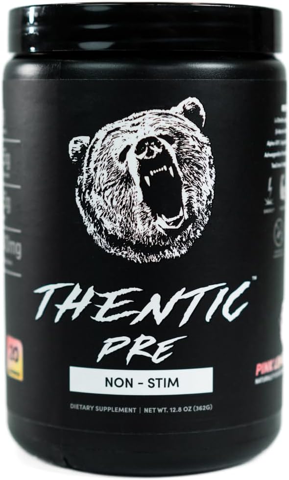 Naturally Flavored Caffeine-Free Pre Workout Supplement for Laser Focus, Energy, and Endurance (Pink Lemonade)