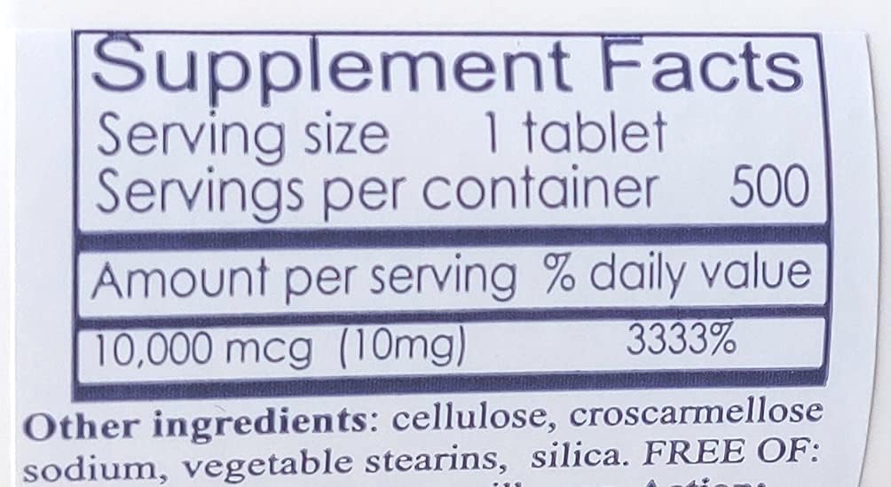 Naturally Healthy Biotin 10,000 mcg Tablets - Promotes Hair Growth, Skin Health, and Strong Nails with 10mg Biotin