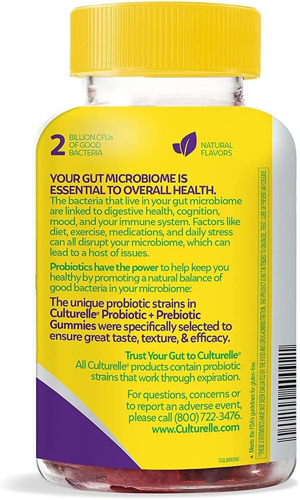 Naturally-Sourced Daily Probiotic Gummies for Women & Men, Berry Flavor, 52 Count - Non-GMO & Vegan Formula for Digestive Health