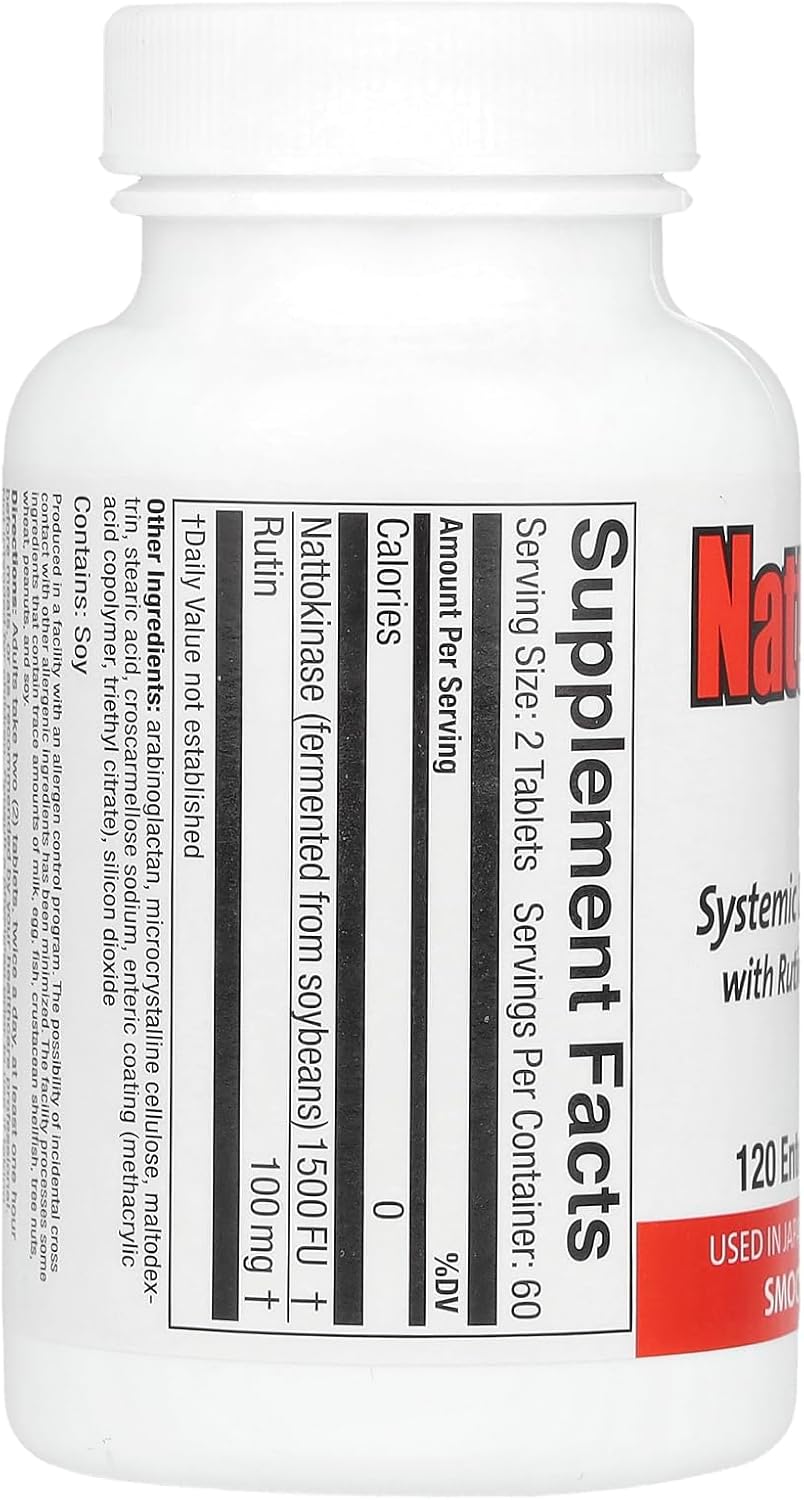 Naturally Vitamins Nattokinase - 120 Tablets, Doctor-Recommended Supplement