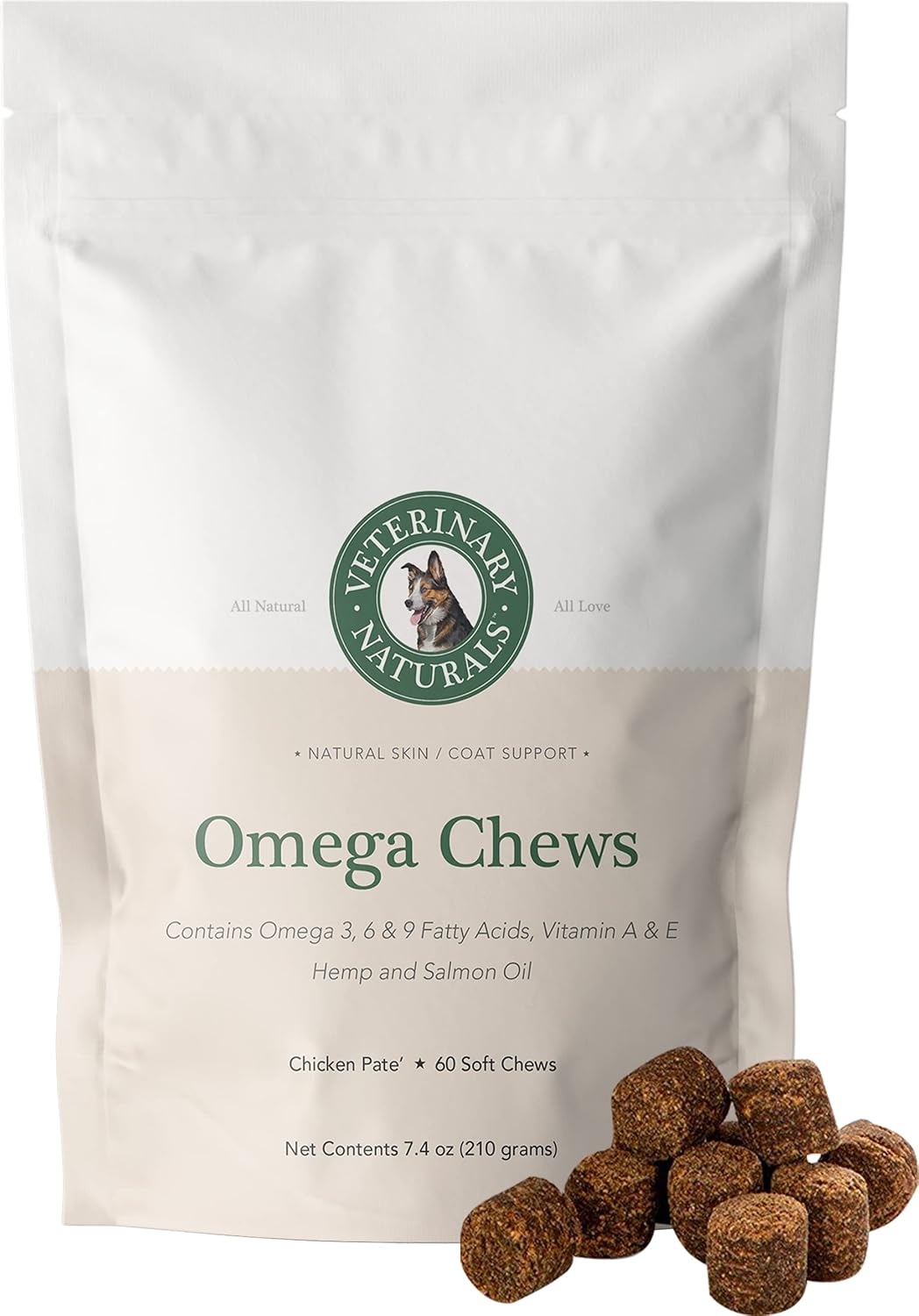 Naturalmetabolism booster& Salmon Oil Chews for Dogs - Supports Hip & Joint Health - Omega 3 Source - Promotes Shiny Coat & Healthy Skin - 60 Soft Chew Supplements