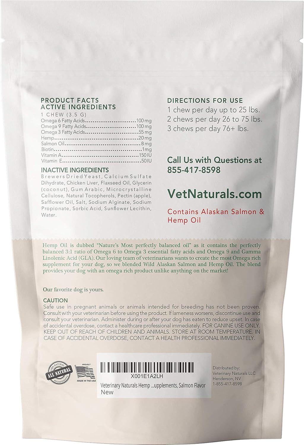 Naturalmetabolism booster& Salmon Oil Chews for Dogs - Supports Hip & Joint Health - Omega 3 Source - Promotes Shiny Coat & Healthy Skin - 60 Soft Chew Supplements