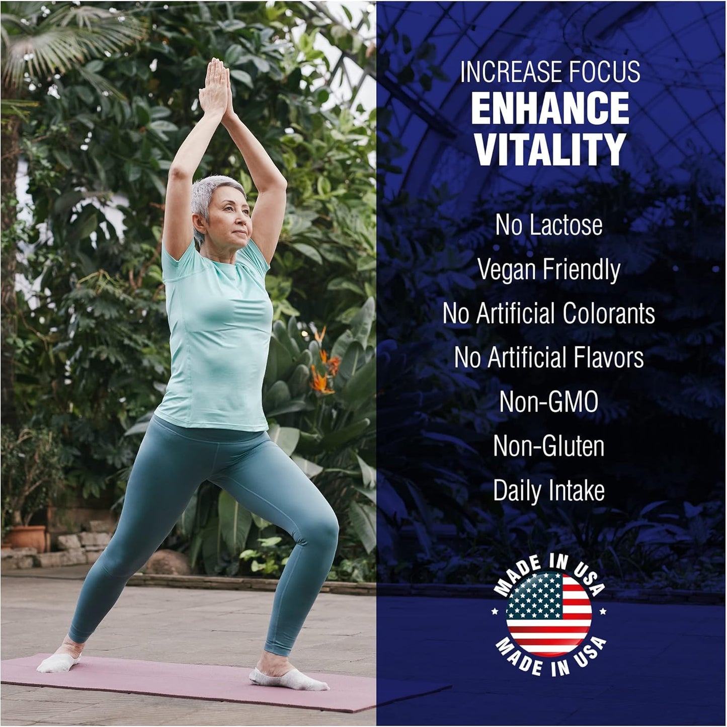 Naturasys Ginkgo Biloba 60mg Tablets - Brain Memory Supplement for Energy - Concentration Support - Men & Women Memory Vitamins