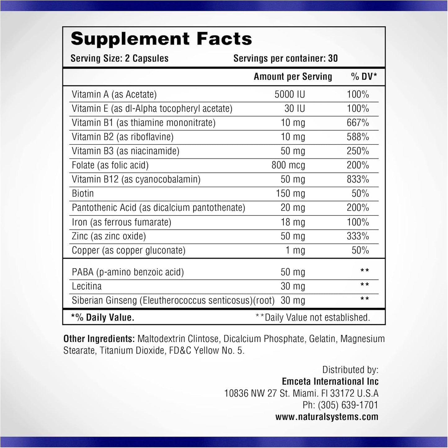 Naturasys Hair Skin and Nails Supplement 60 Capsules - Strong Hair and Nail Growth Vitamins - Biotin Supplement for Skin Protection