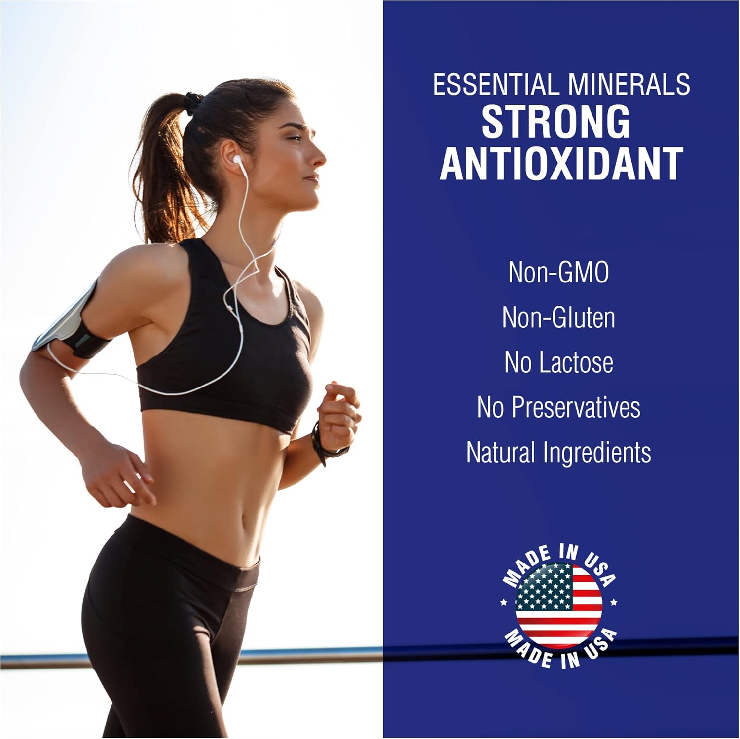 Naturasys Zinc Gluconate 50mg: Immune System Support, Bone & Muscle Strength, Elemental Minerals - Nutrition Supplement