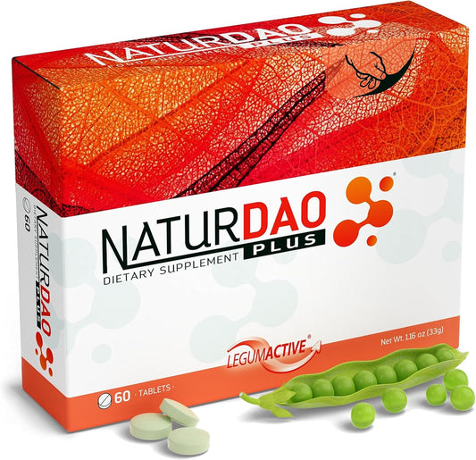 NATURDAOCOM LEGUMACTIVE NATURDAO Plus - DAO Enzyme and Catalase Enzyme - Advanced Histamine Blocking Formula - 60 Tablets