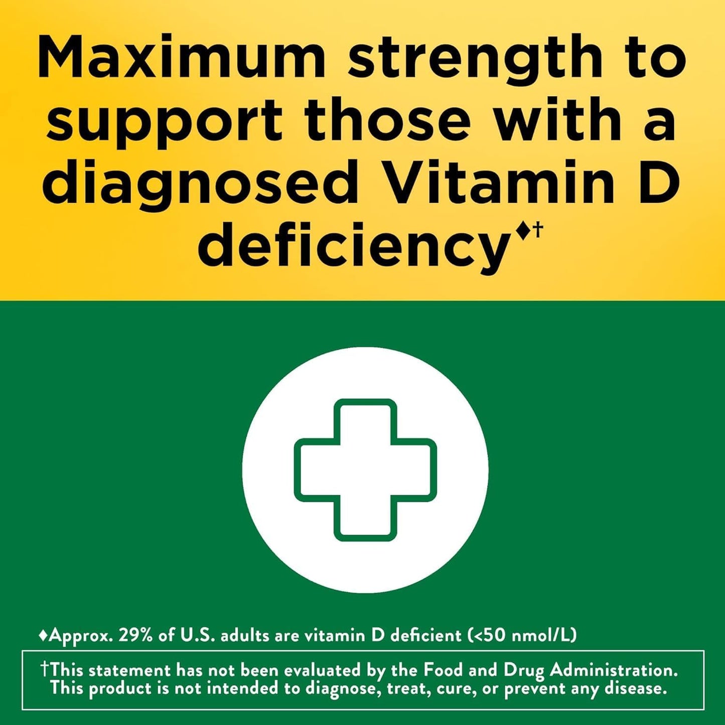 Nature Made High Potency Vitamin D3 10000 IU Softgels, Bone, Teeth, Muscle & Immune Health Support, 120 Softgels - 2 Pack