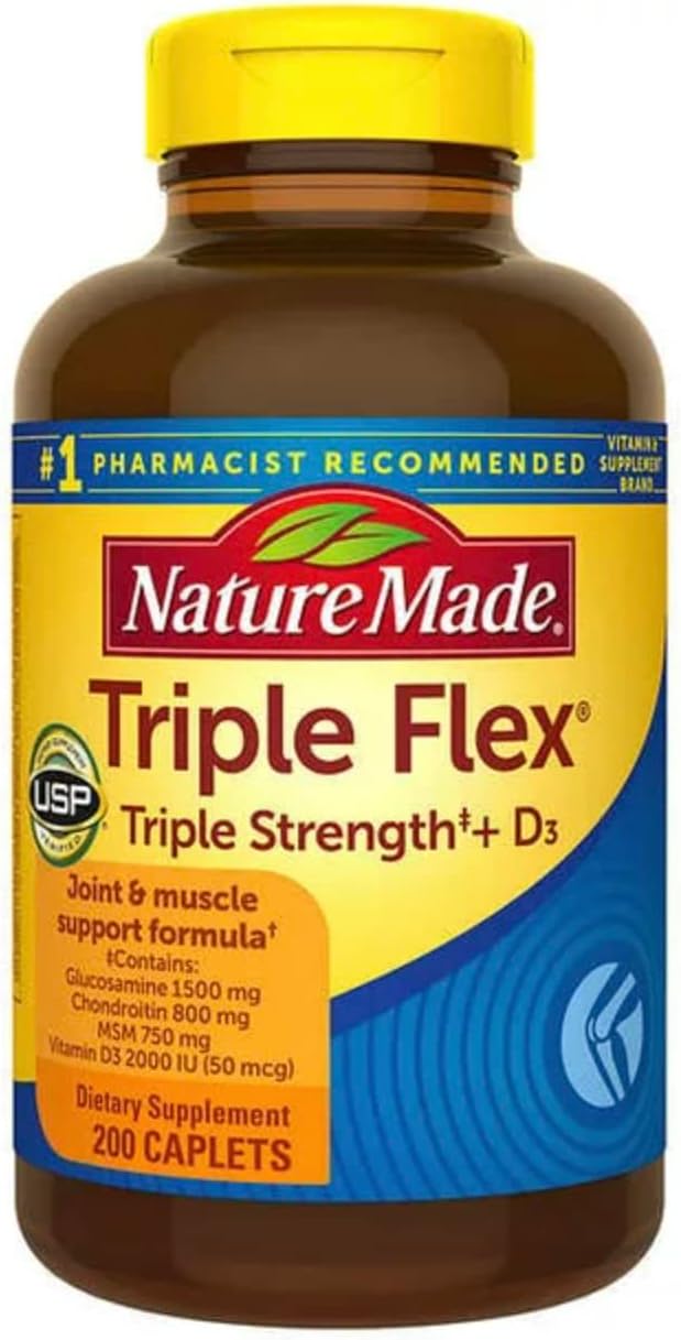 Nature Made TripleFlex Triple Strength Caplets - 200 Count - Joint Support Supplement