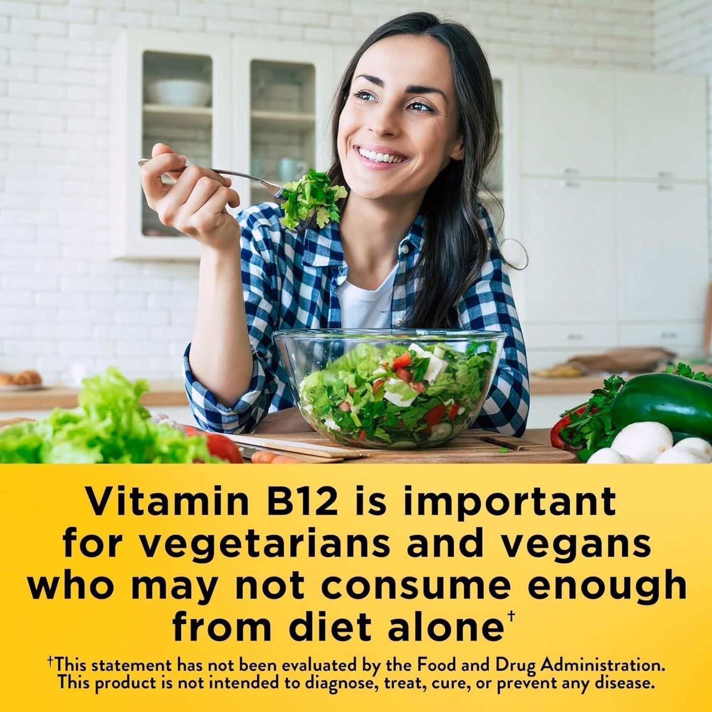 Nature Made Vitamin B12 1000 mcg Sublingual Micro-Lozenges, 50 Count x 3 Packs - Metabolic Health Support