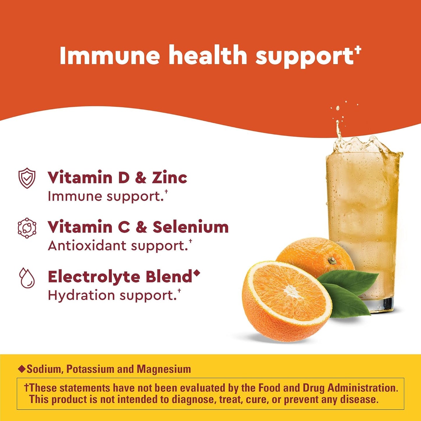 Nature Made Wellblends ImmuneMAX Fizzy Drink Mix with Vitamin C, Zinc, Vitamin D3, B Vitamins, and Electrolytes for Immune Support, 30 Stick Packs