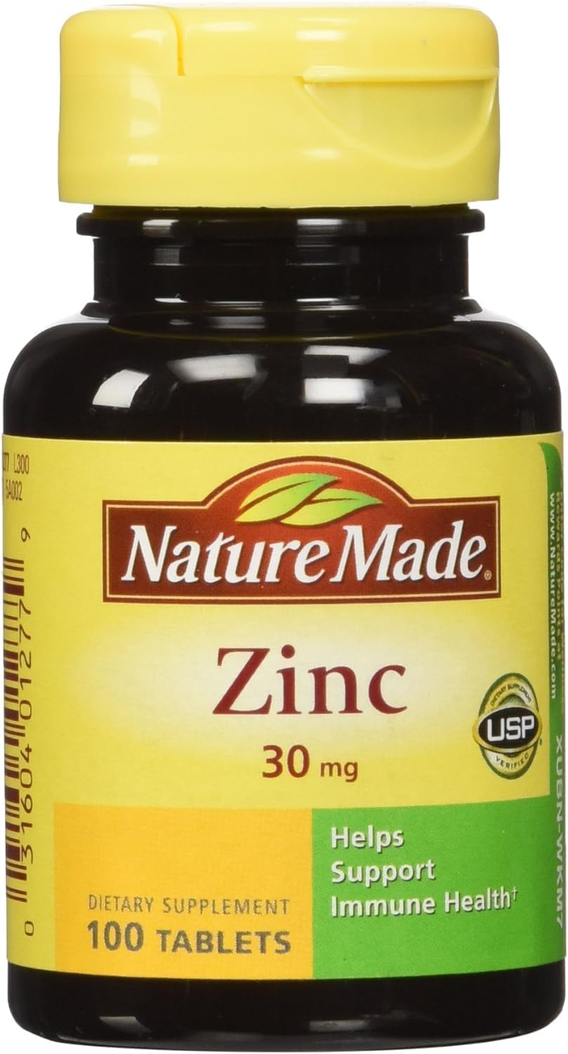 Nature Made Zinc Tablets - 30 mg - 100 Count Bottle