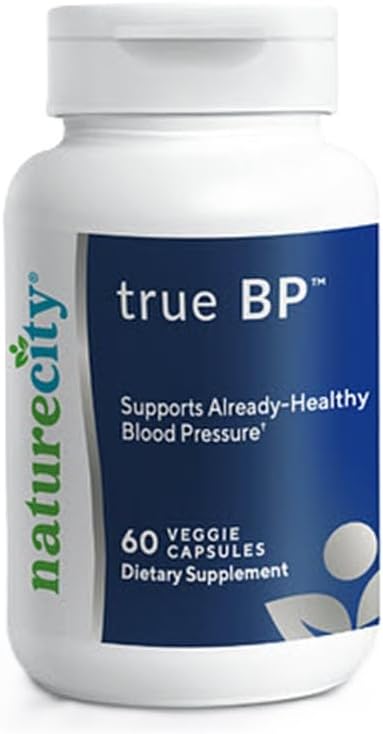 NatureCity True-BP: Heart Health Supplements for Blood Flow Support - MegaNatural-BP 80mg with 16% Oleuropein - 60 Capsules