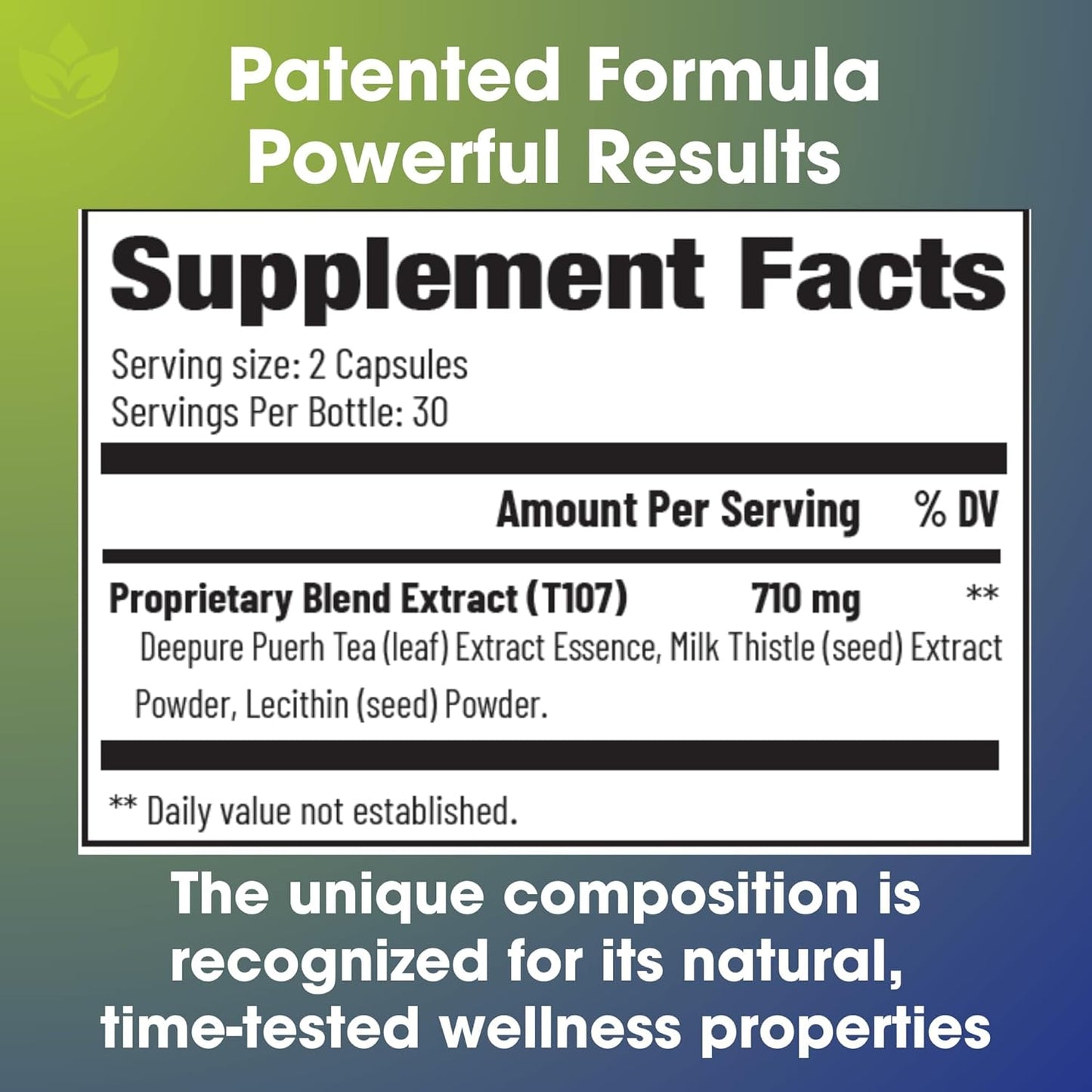 NatureKue LiverSupport Supplement with Deepure Tea & Milk Thistle - Natural Detox & Antioxidant Support - 60 Capsules