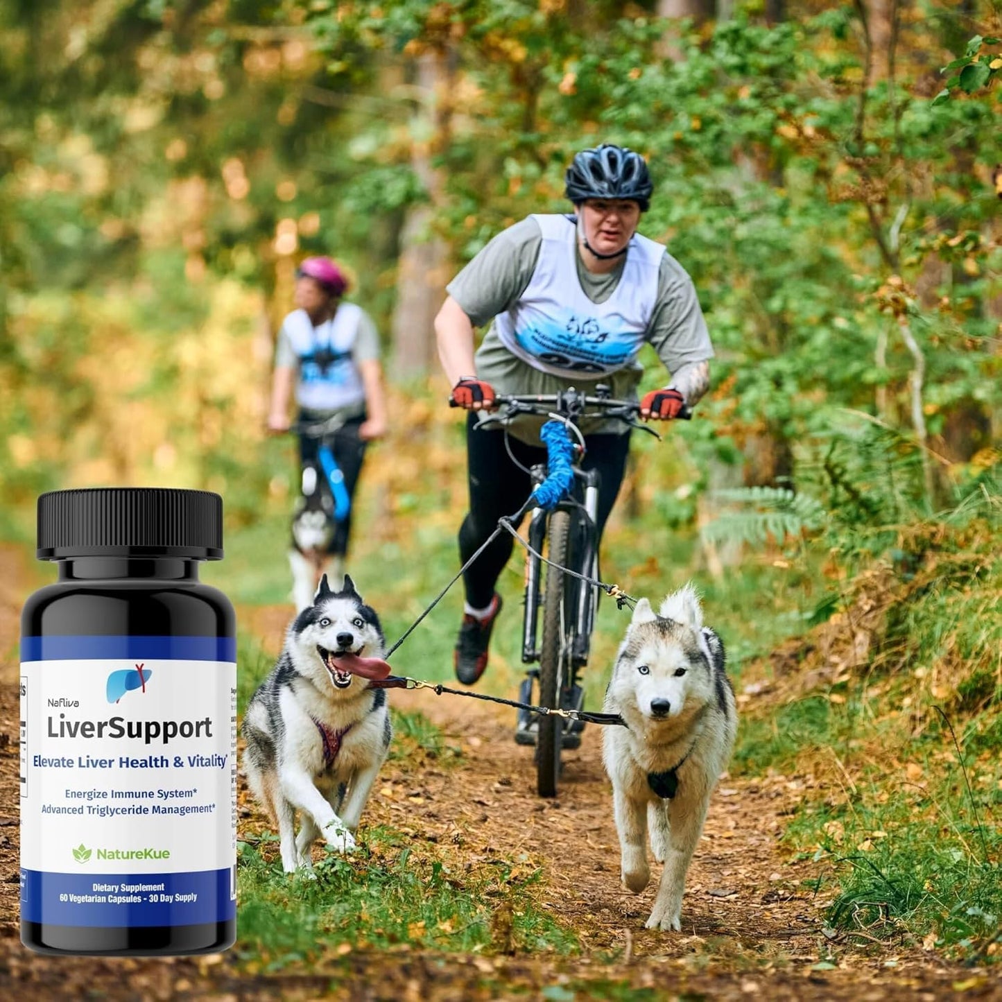 NatureKue LiverSupport Supplement with Deepure Tea & Milk Thistle - Natural Detox & Antioxidant Support - 60 Capsules