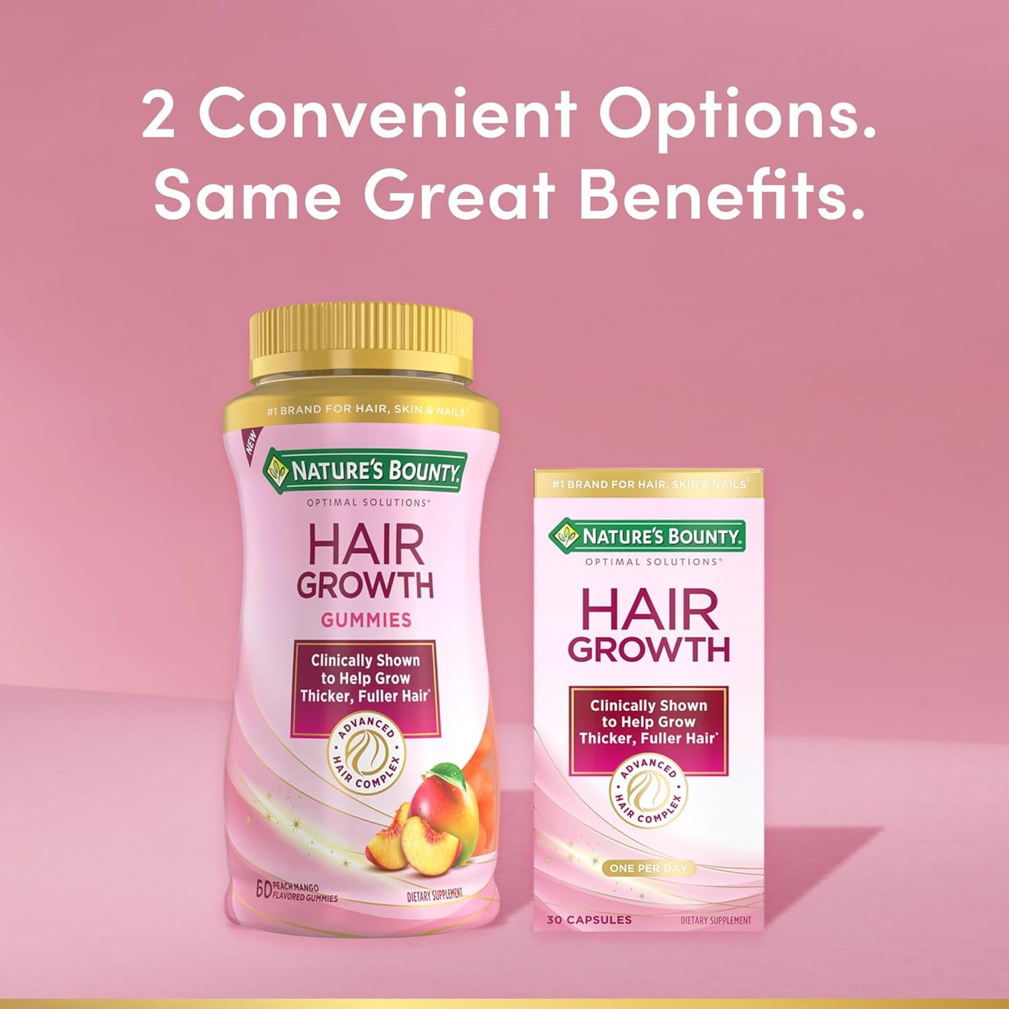 Nature's Bounty Hair Growth Supplement - Clinically Proven for Thicker, Fuller Hair - Biotin, Silicon, Arginine - 30 Capsules