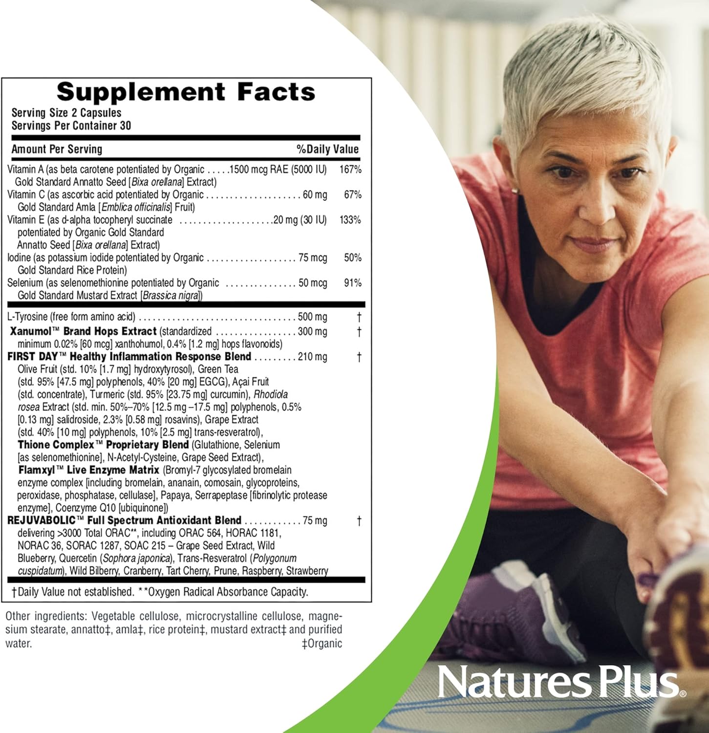 Natures Plus AgeLoss Thyroid Support Capsules - High-Potency Iodine, Selenium & Antioxidant Vitamins - Vegetarian, Gluten Free - 30 Servings