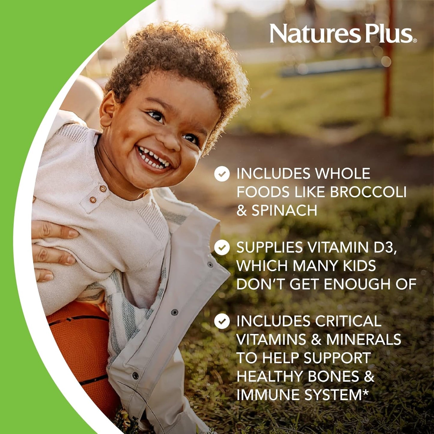 Natures Plus Animal Parade Children's Chewable Multivitamin - 90 Animal-Shaped Tablets - Assorted Natural Flavors - Vegetarian & Gluten Free - 45 Servings