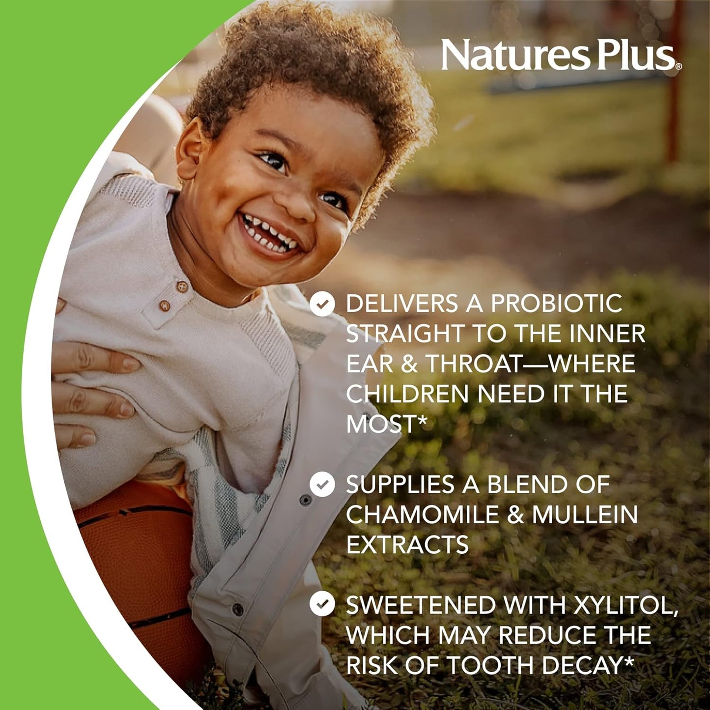 Natures Plus Animal Parade Inner Ear Support Children’s Chewable - 90 Animal-Shaped Tablets, Natural Cherry Flavor, Probiotic Supplement