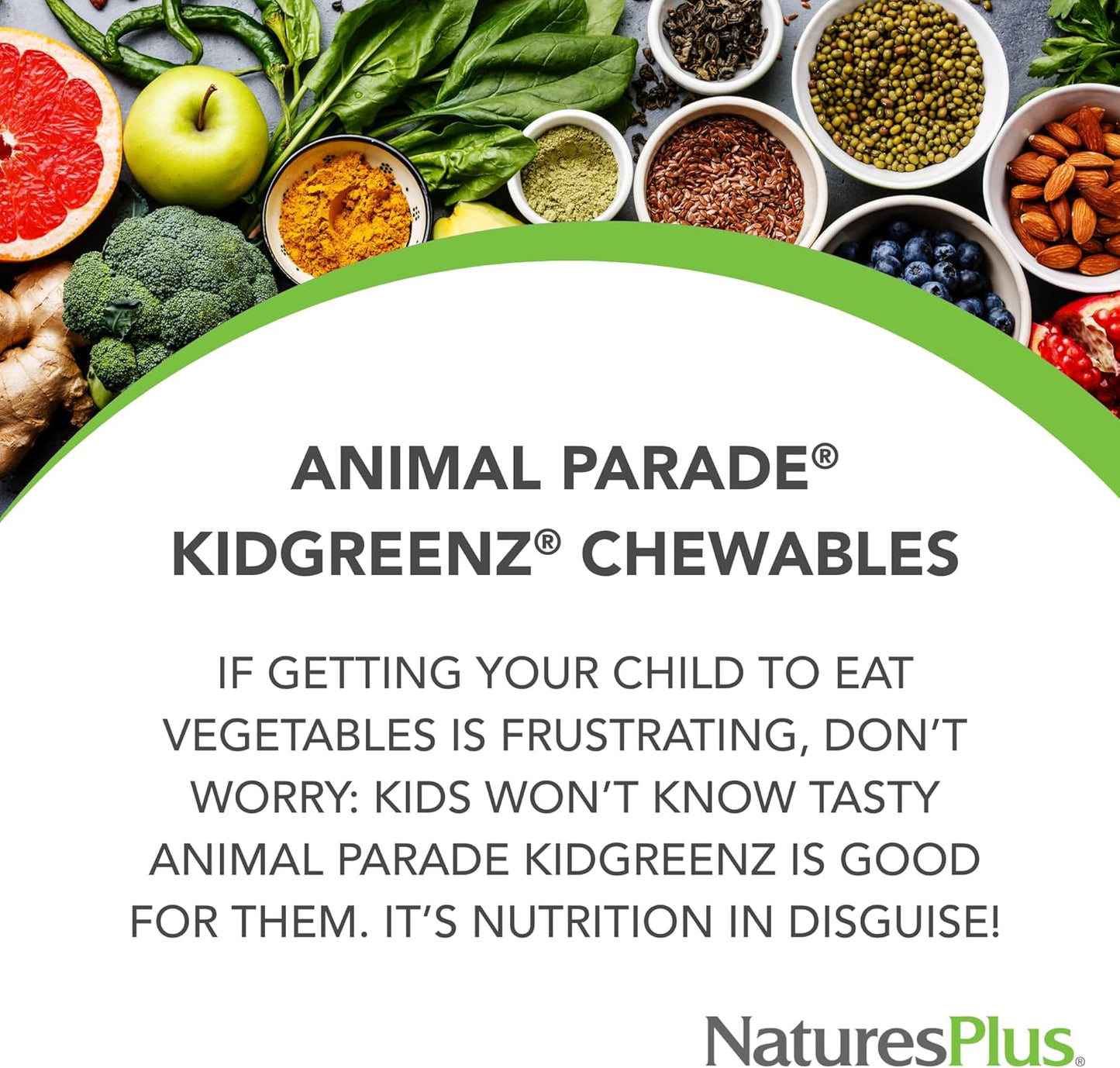 Natures Plus Animal Parade KidGreenz Tropical Fruit Chewable Tablets - 180 Servings - Pack of 2