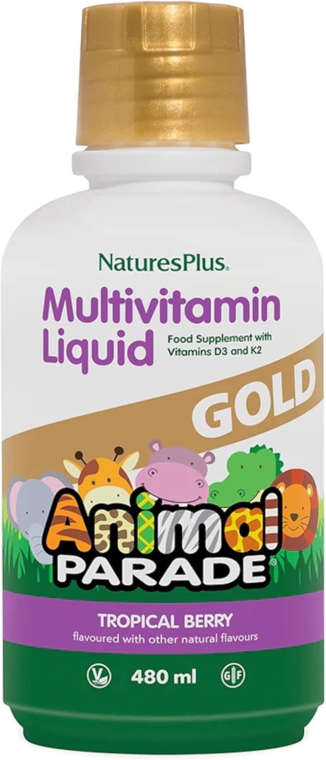 Natures Plus Animal Parade Liquid Gold - 16 Fl Oz, Natural Multivitamin for Kids