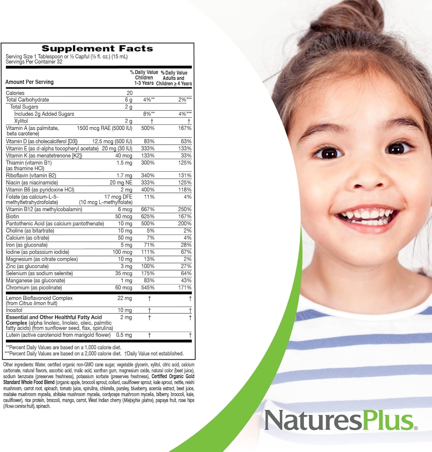 Natures Plus Animal Parade Liquid Gold - 16 Fl Oz, Natural Multivitamin for Kids