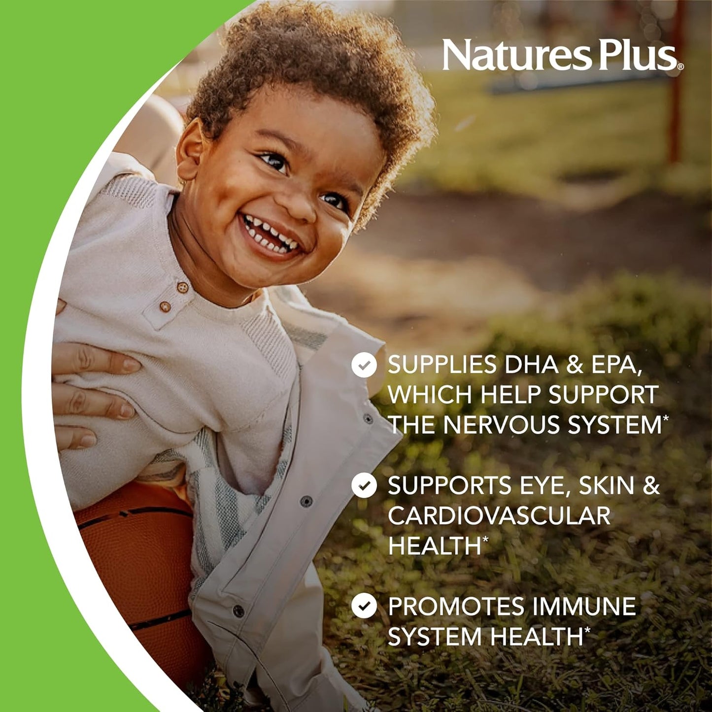Natures Plus Animal Parade Omega 3/6/9 Junior Softgels - Lemon Flavor - Supports Children's Health - Non-GMO & Gluten Free - 45 Servings