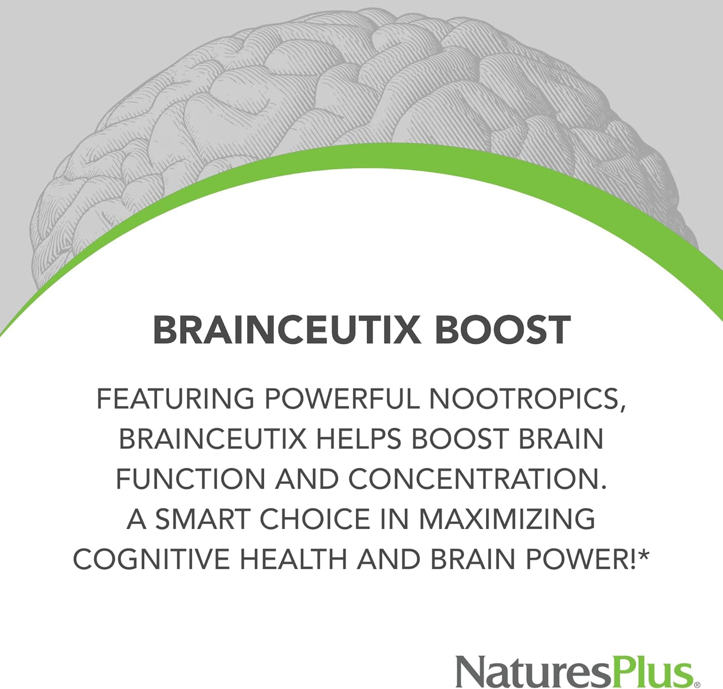 Natures Plus BrainCeutix Ginkgo Plus Memory and Focus Supplement, 90 Capsules